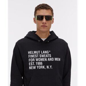 Helmut Lang Black Standard Fine Hoodie Size Men's Medium/ Women's Large
